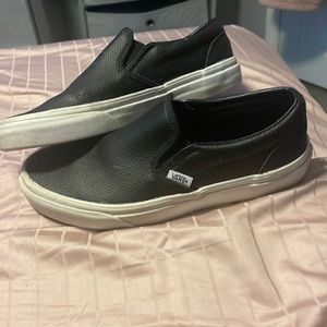 Black Leather Vans